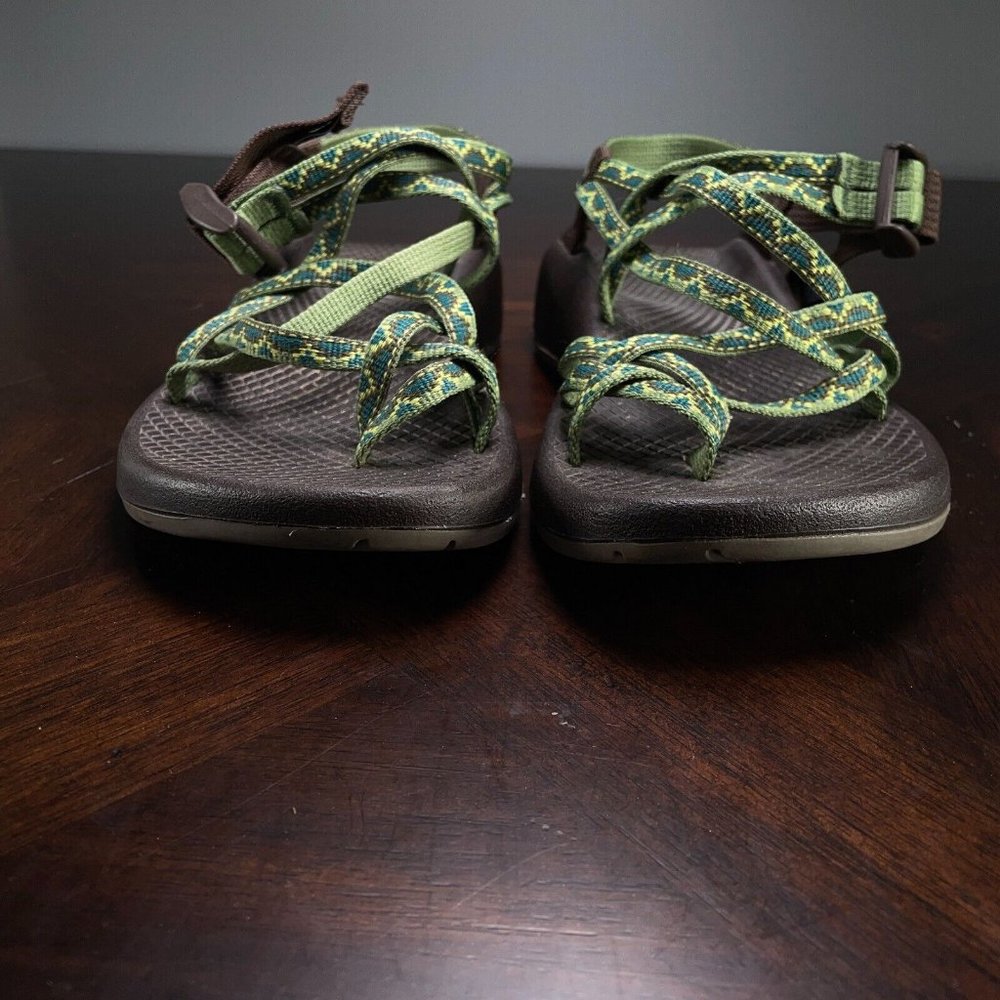 Chacos ZX/2 Classic Brown Blue Green Strappy Water Sport Sandals Womens Size 6 - Picture 5 of 10